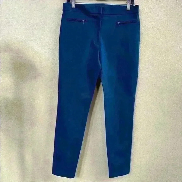 Club Monaco- "Aveena" Zip Pockets Skinny Pant-Teal Blue Size 8- EUC! - Picture 2 of 7